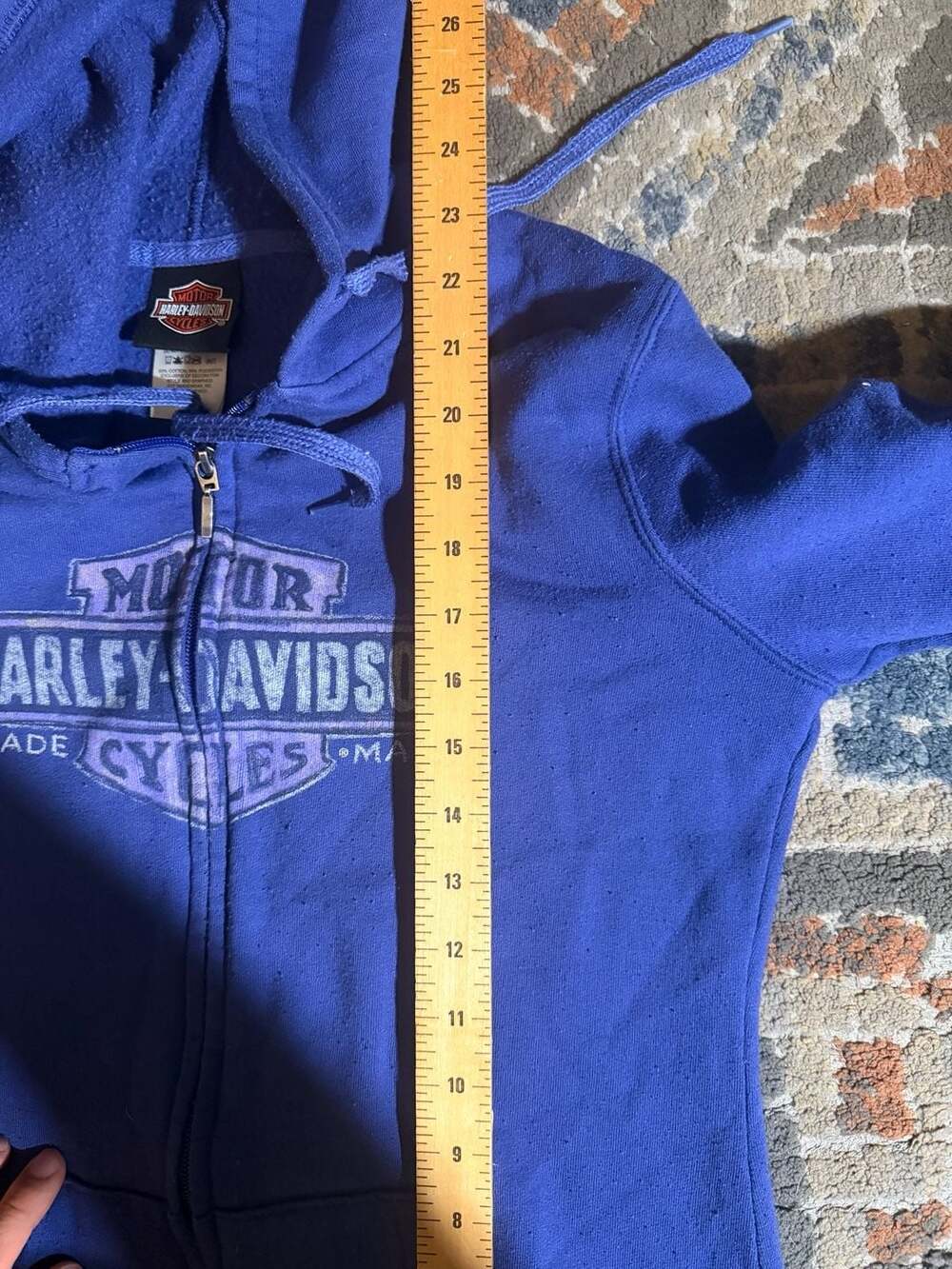 Harley Davidson Full Zip Hoodie Size S Purple Heart of Dixie Pelham AL - Picture 5 of 6